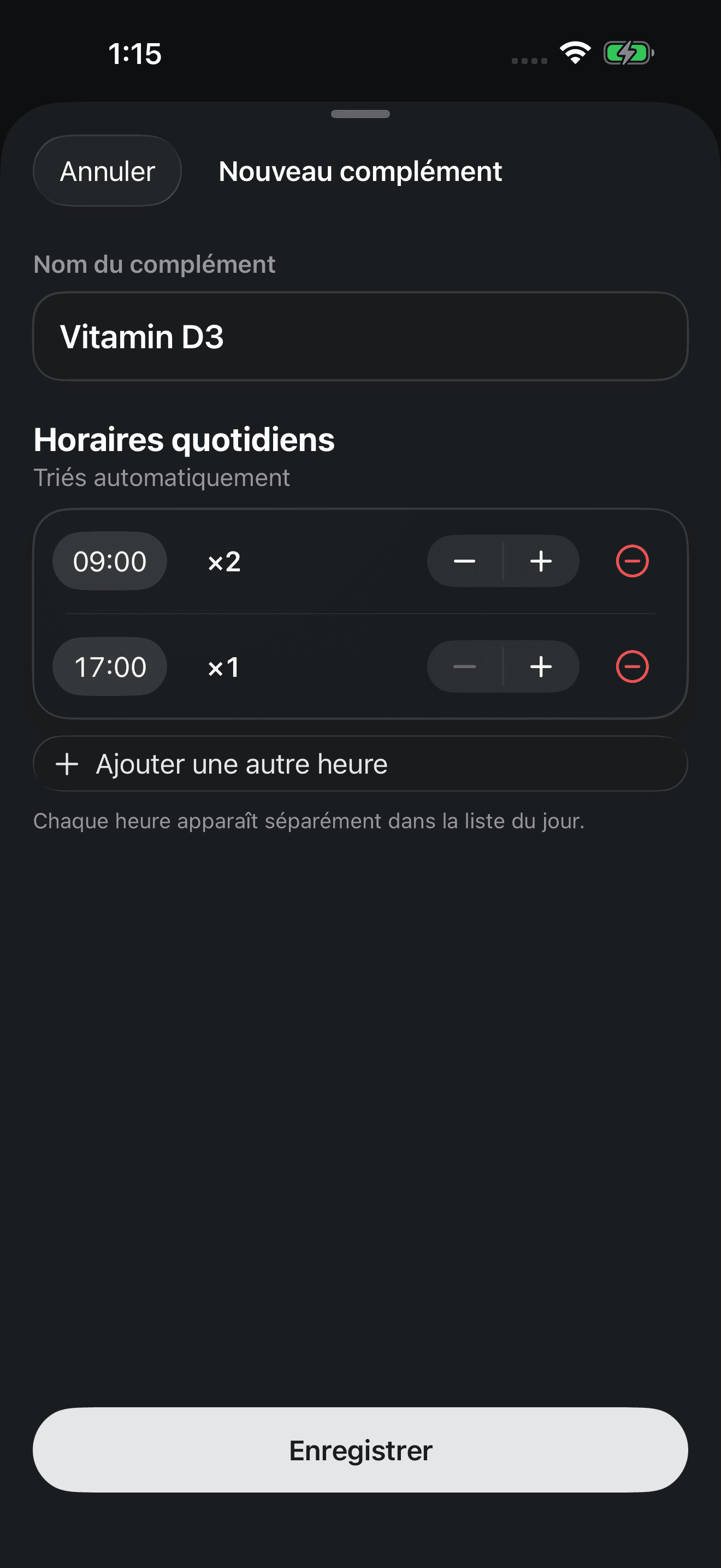 Éditeur du programme de compléments dans Zuply